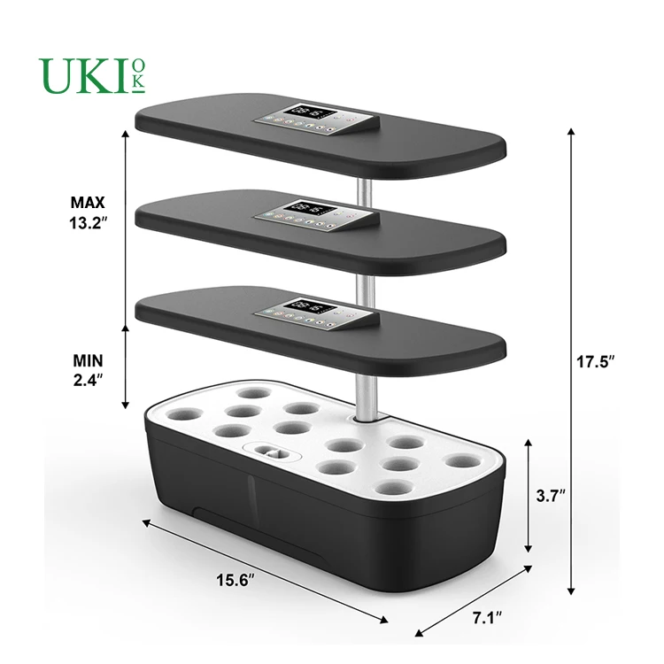 Hydroponics Growing System indoor herb  Smart Garden Kit  with Timer Function &  Self-Watering Pots