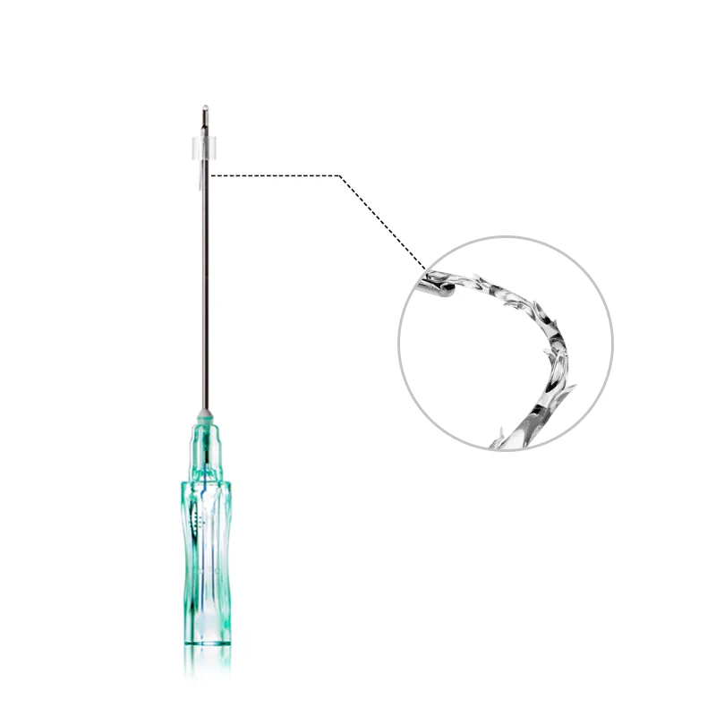 Wholesale price beauty skin care good price v-line barbed suture 4d cog 19g 100mm pcl thread lifting korea