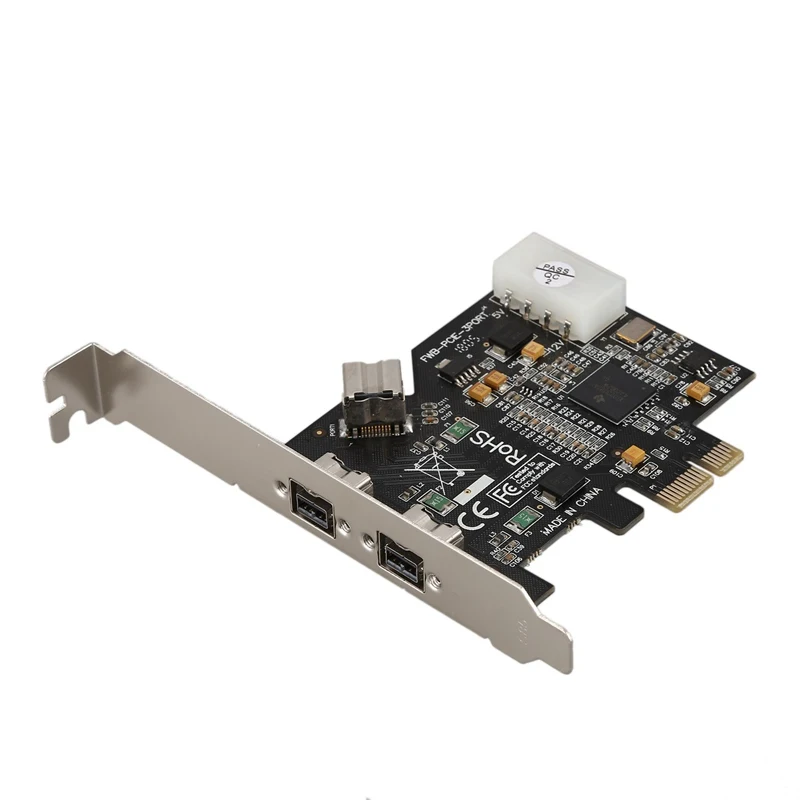 PCI-Express IEEE 1394b FireWire 3 Port Controller Card (2 External + 1 Internal)