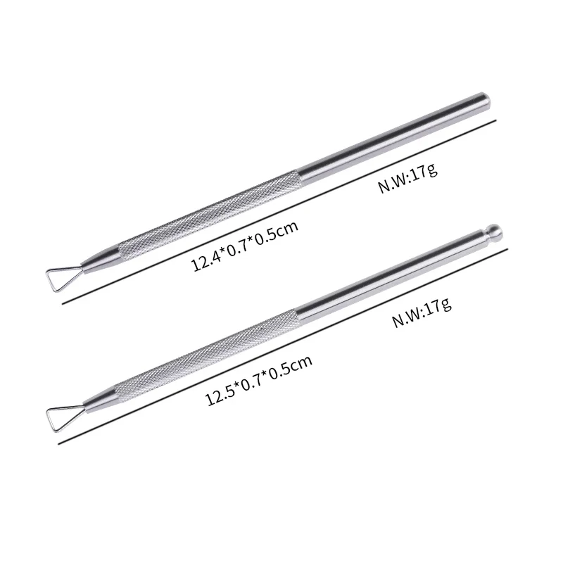Highquality stainless Steel Triangle Cuticle Pusher and Scraper Nail Polish and Nail Art Remover Tool for Gel Nail Removal