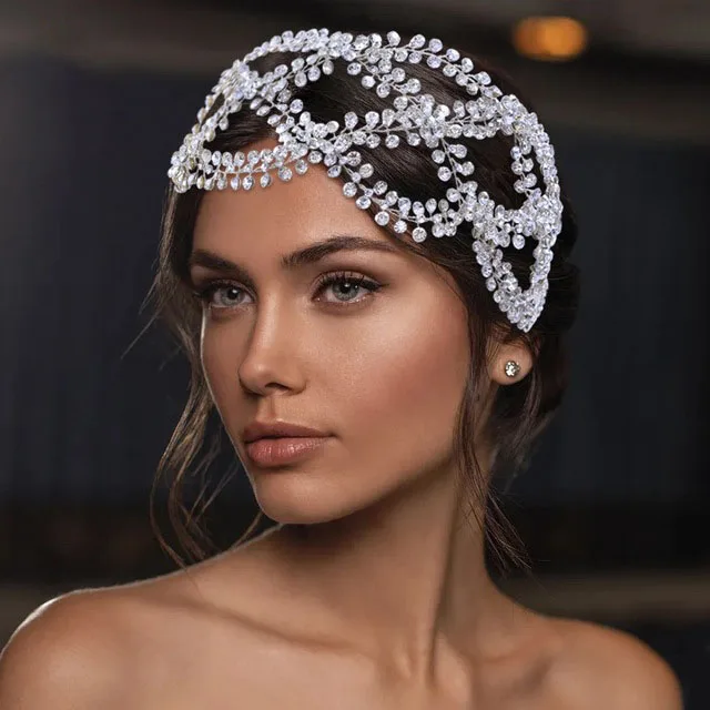  Amazon Hot Sale Vintage Rhinestone Bride Wedding Luxury Bridal Hair Accessories