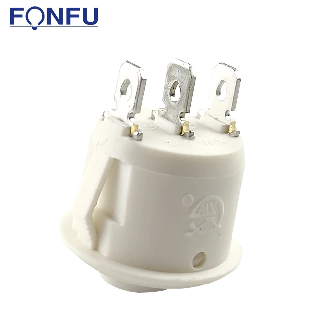 XW-602AB2 6A 250VAC/10A 125VAC Mini Toggle Switch 3-Pin ON-OFF Power Round Rocker Switch