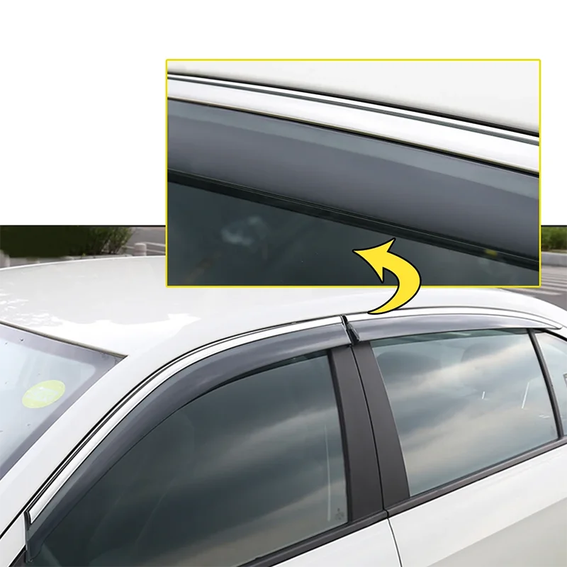 Car window deflector exterior trim OEM for Toyota Hilux sun visor rain shield trim