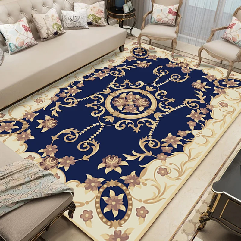 Royal Hotel Floor Carpet Living Room High Quality Beautiful Healthy Luxury Europe 100% Polyester Floral Rectangle Nonwoven