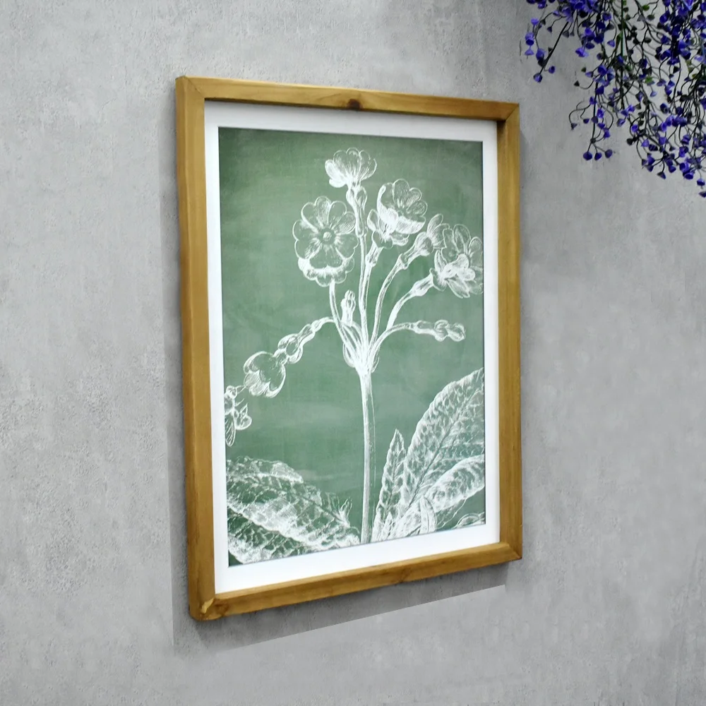 Luckywind New design Home Decoration 4 Piece of Bedroom Wall Art Printing on Paper Flowers Wall Decor Painting With Wood Frame