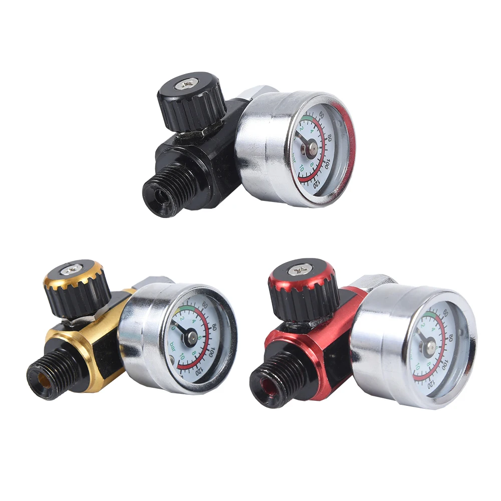 Mini Adjustable air Pressure Gauges spray gun control valve gauge for air compressor and air tools