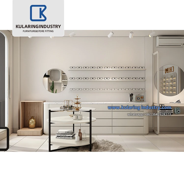 Commercial Retail Optical Eyewear Store Display Cabinets Furniture 3D Max Showroom Optical Shop Interior Design