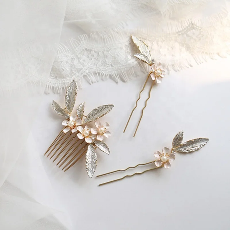 Mixed Styles Hair Jewelry Accessories Flower Leaf Headdress Women Bridal Hair Comb For Wedding Bobby Hairpins