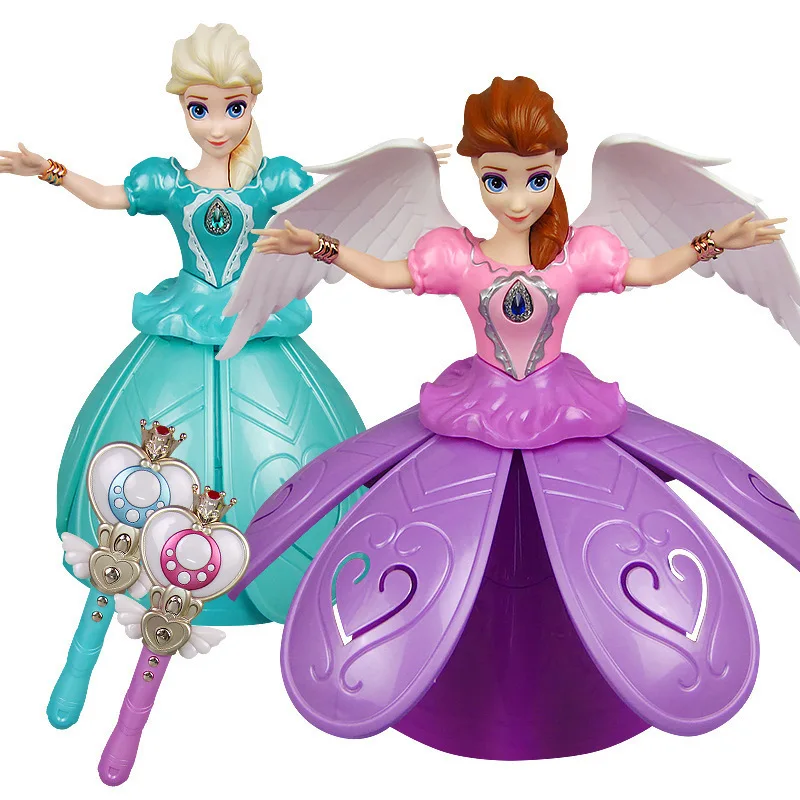 Kids Educational Toys and Birthday Gifts Electric Dancing Princess Doll with Remote Control Wand For princess frozen elsa doll