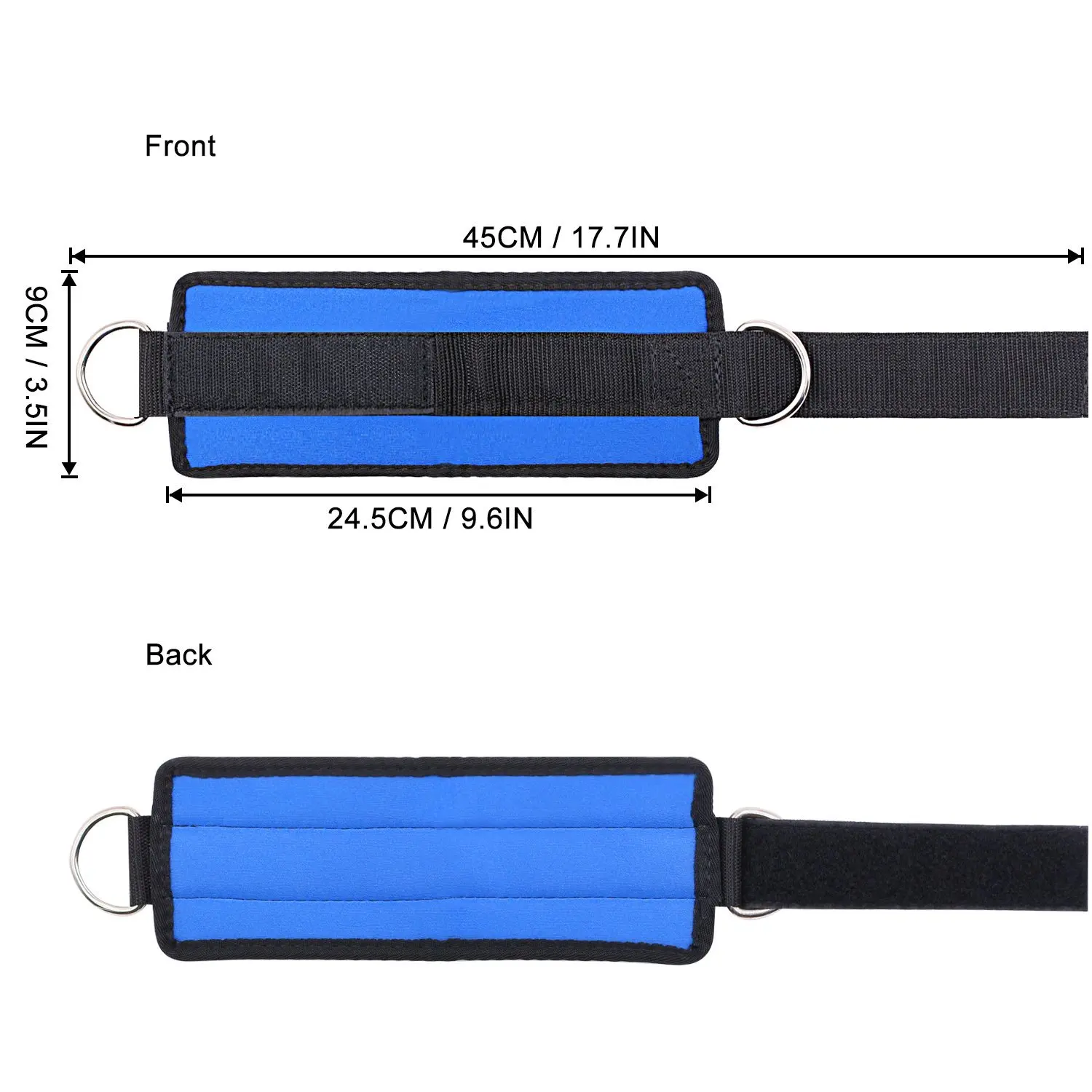 Custom Neoprene Sublimation Blanks Fitness Gym Exercise Ankle Strap for Cable Machine