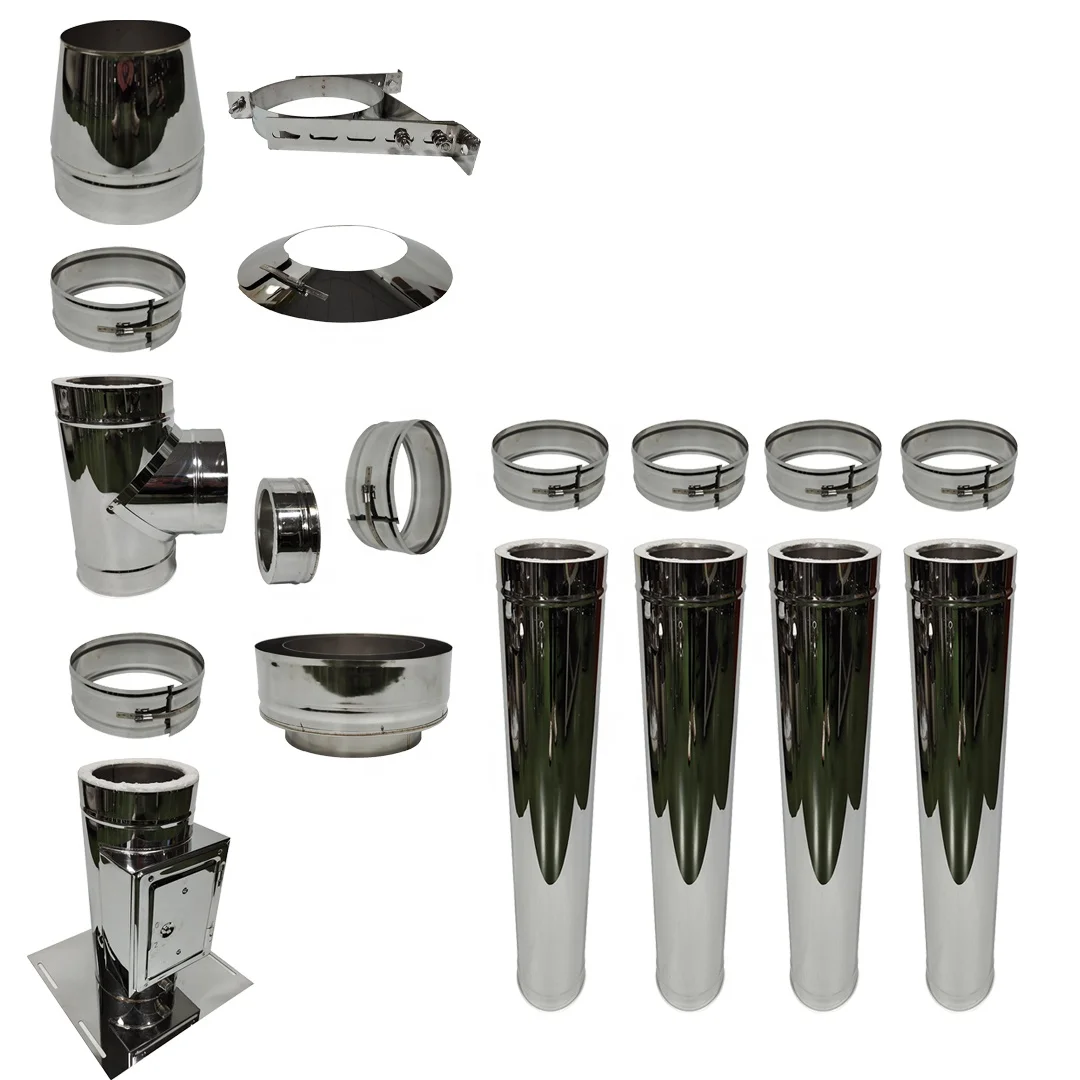 Twin Wall Flue Chimney Sysyem For Wood Stove Chimney Kit