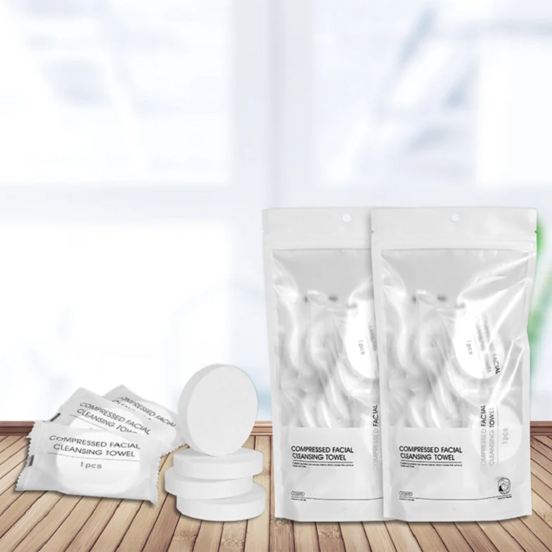 Одноразовые сжатые полотенца из 100% хлопка для путешествий, гостиницы, пляжа