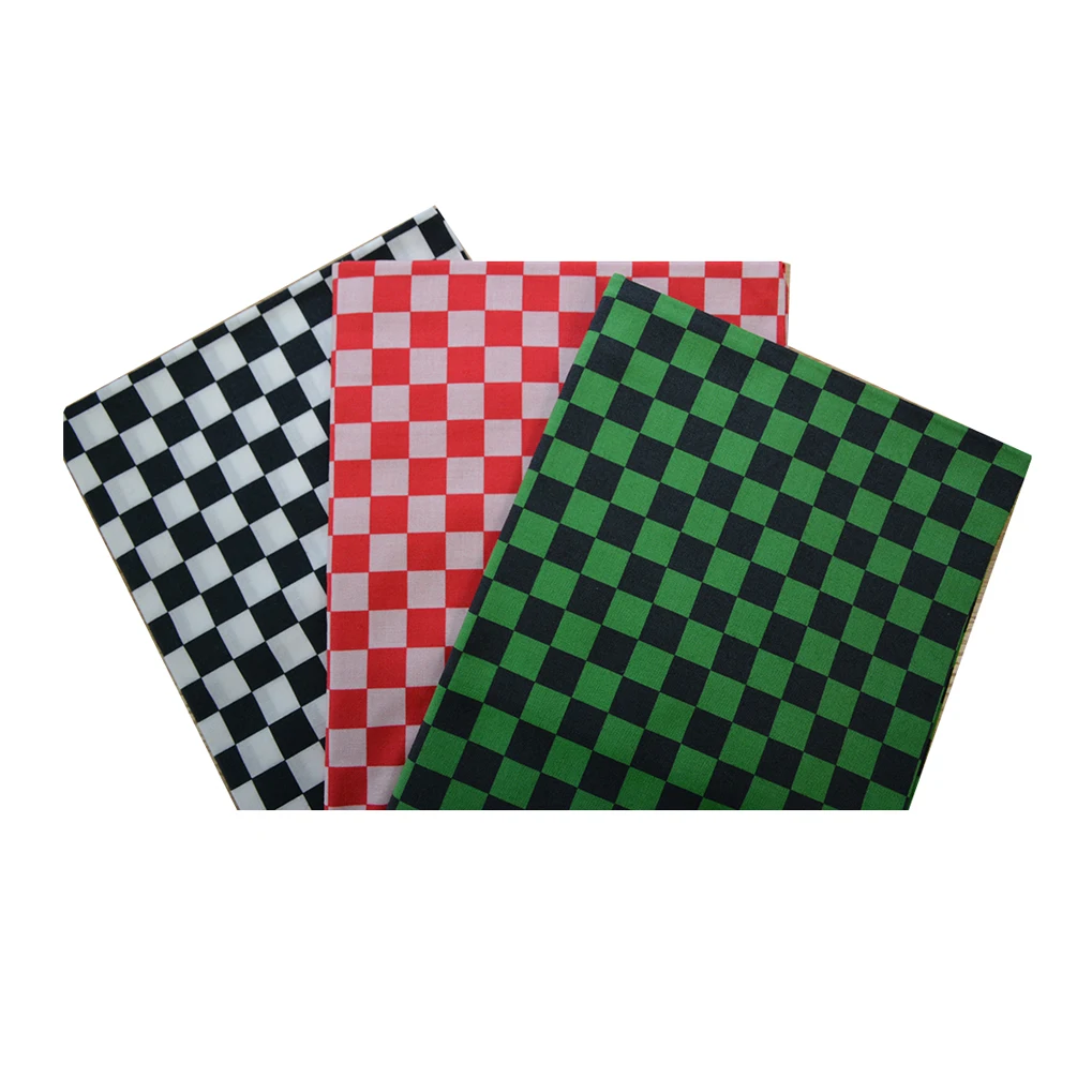 Square check pattern cotton wholesale fabric supplier  for clothing