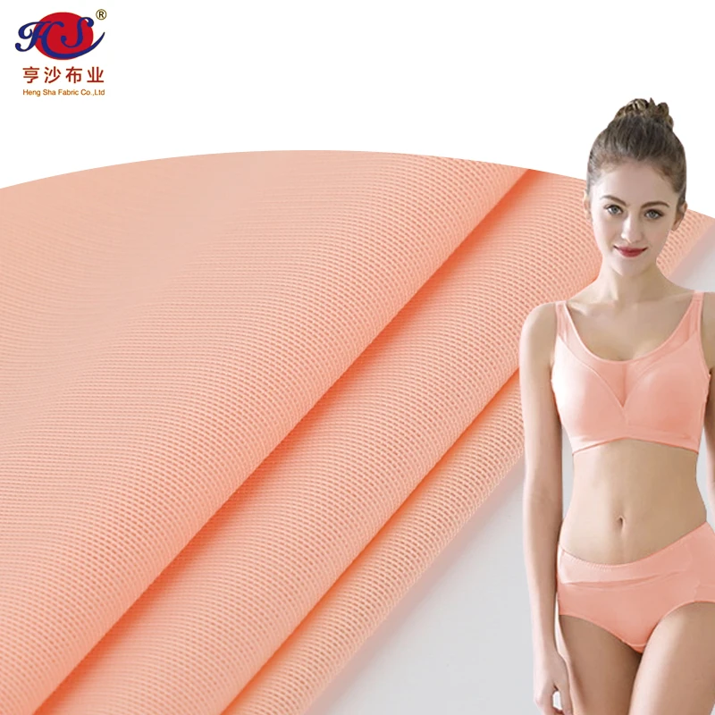 Breathable and quick dry polyamide semi-optical mesh nylon spandex lining underwear yoga fabric