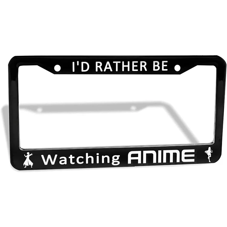 2 Holes Screws License Plate Frame  Car Tag Frame License Plate Holder Car Plate Frame Auto Tags Cover