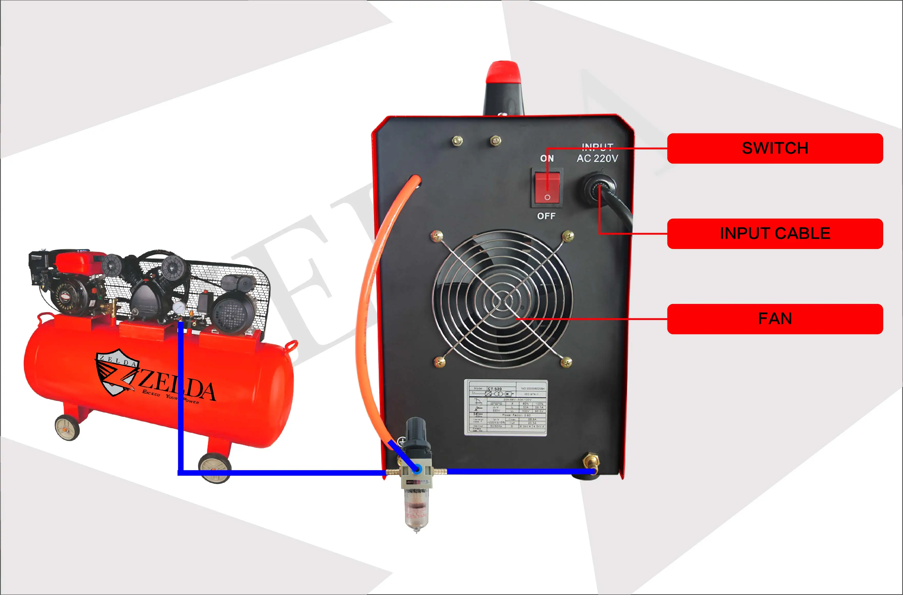 Best selling  3in1 TIG  MMA CUT Plasma Cutter CUT-50  plasma welder 50AMP portable Plasma Cutter