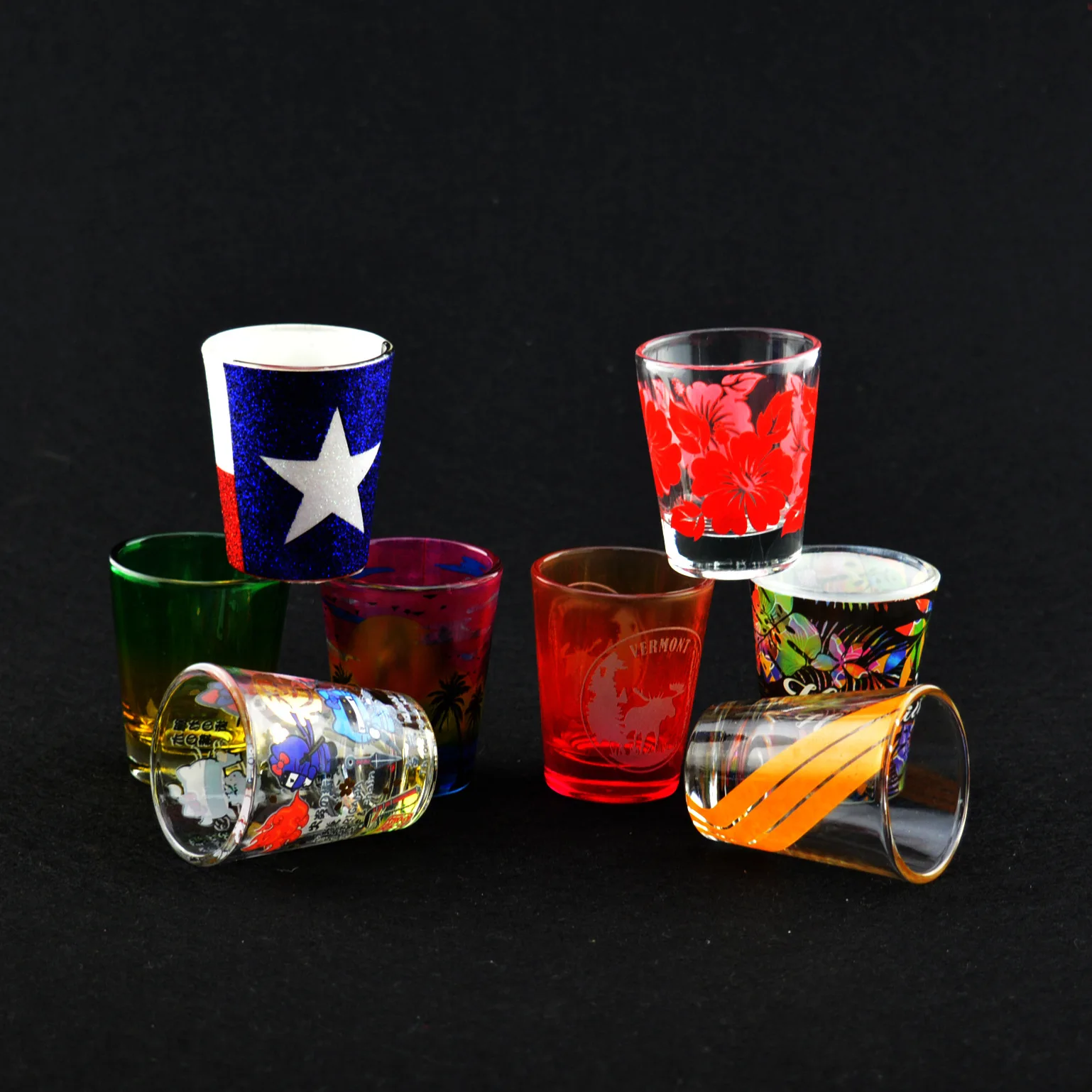Custom logo high quality glass shot glasses 50ml/1.5oz bullet shot glass