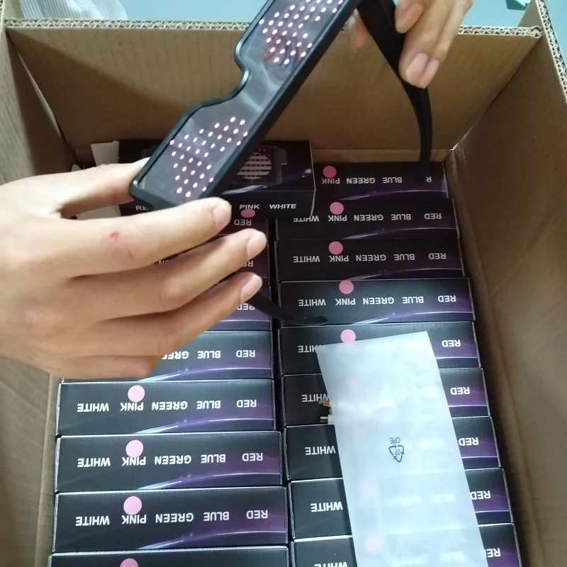 Новые модные солнцезащитные очки со светодиодной подзарядкой от USB для волшебной вечеринки подсветкой