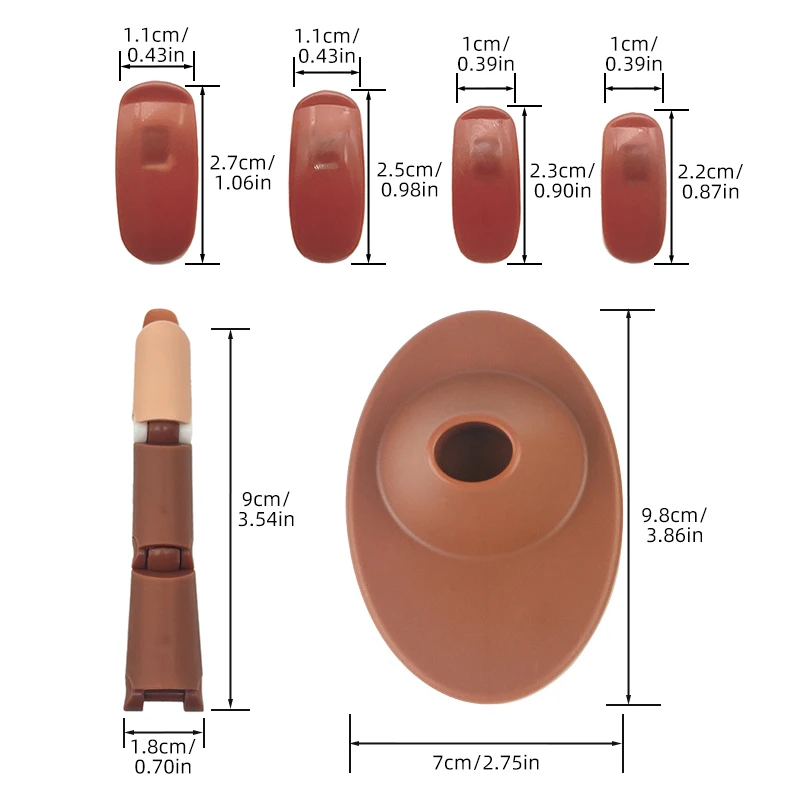Tips Kits Beginner Manicure False Mannequin Fake Holder Adjustable Training Hand Acrylic Nail Plastic Practice Finger Art Model