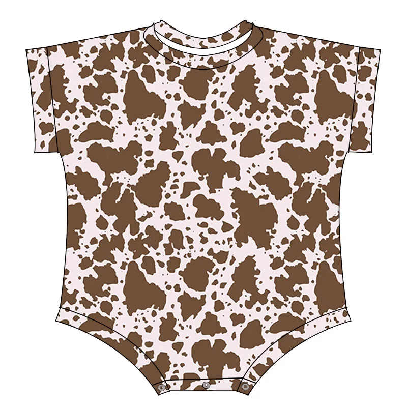 Wholesale Short Sleeve Girl Leotard Summer Autumn Round Neck Baby Romper Patchwork Design Kids Jumpsuit