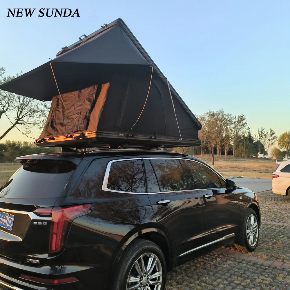 4X4 Aluminium Triangle SUV Roof Top Tent Hard Shell Tent For Camping Car Roof Tent(With Window On Back)