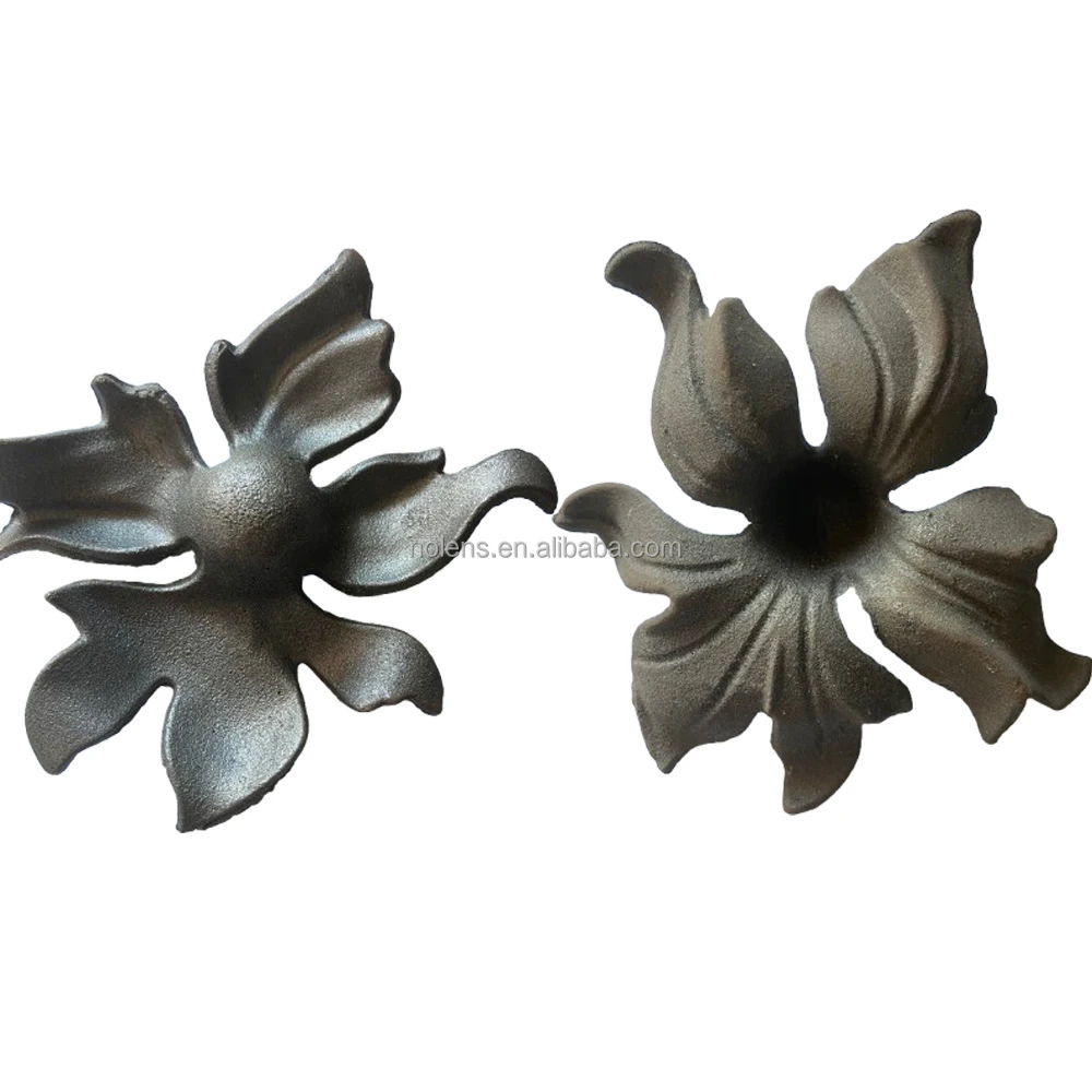 Wrought iron Art ornament Fence Decoration Part Forging Weldable flowers leaves Casting Steel Accessories For Wrought