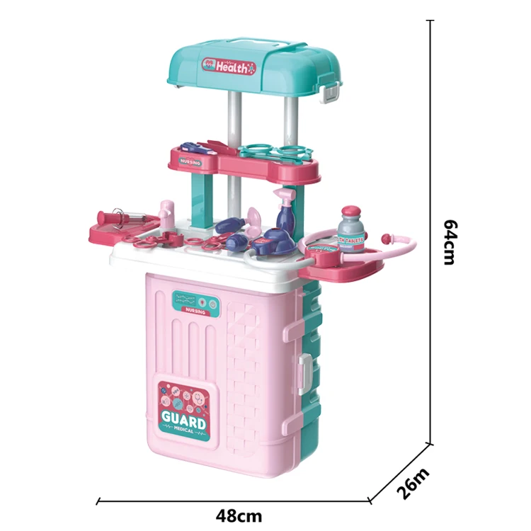 Kids 2 in 1 Educational Doctor Set with  Handbag Pretend Play Plastic Set Little Doctor Toys