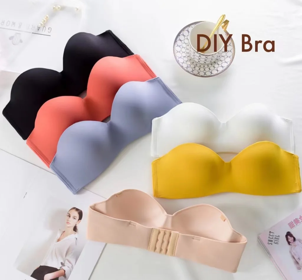 Removable Straps Molded Bra Cup One Piece Bra Woman