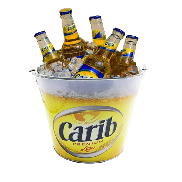 Galvanized ice cooler 5 Quart color metal bucket with bottle openers and CMYK Logo