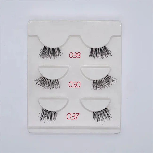 Sunland Wholesale Hand Made False Eyelashes Human Hair Lashes Private Label Eyelash With Lashbox Packaging