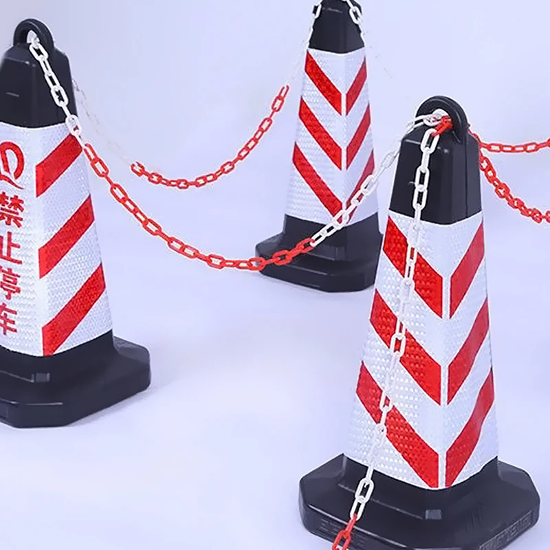 Highway Traffic Worksite Safety Barrier Warning PE Material Traffic Warning 6MM Plastic Barrier Chain