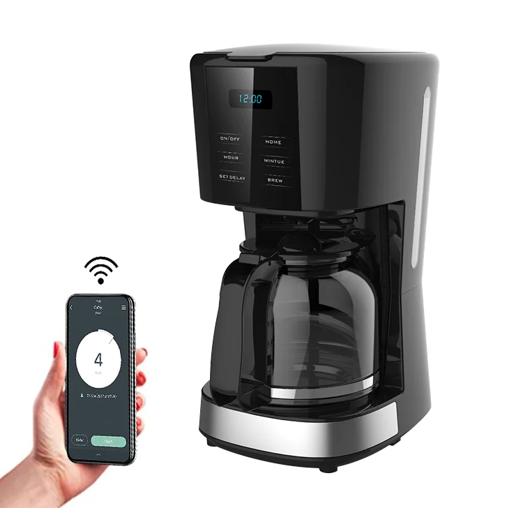 *Wifi coffee machine 12 cups wifi smart life programmable electric drip coffee maker machine Wifi coffee machine