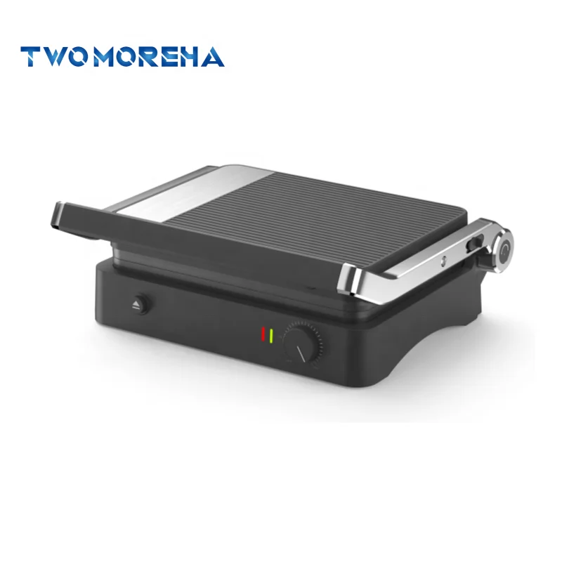 Temperature adjustable electric contact grill stainless steel contact grill panini grill