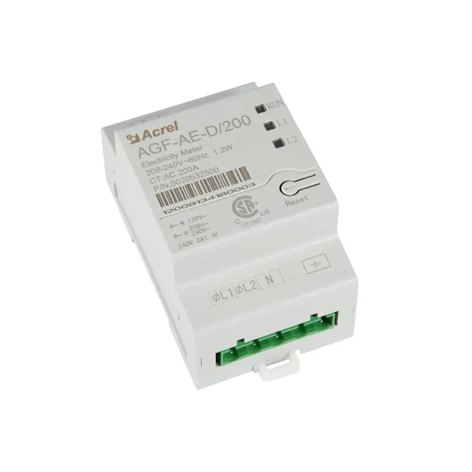 Acrel AGF-AE-D Solar PV Bidirectional Energy Consumption Meter Zero Export RS485 Modbus for Solar Inverter