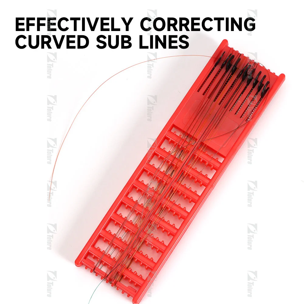 Tolure Fishing Accessory Carp Plastic Winding Board with 20 Spring Hook Suitable Hanging Lengths of Lines