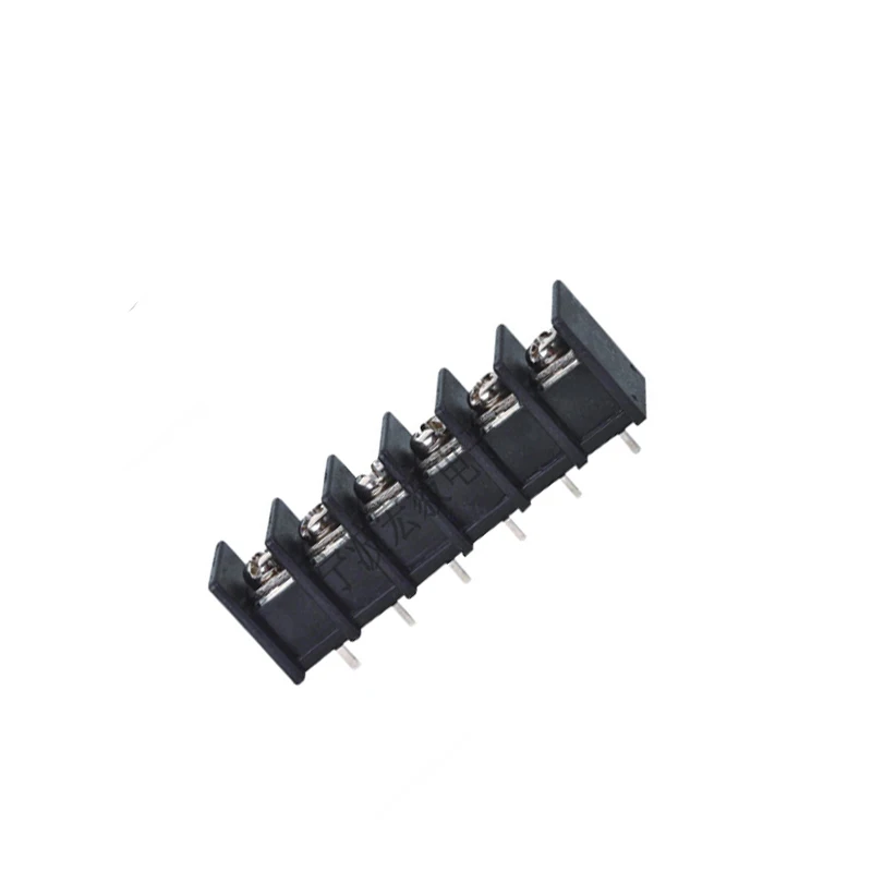H25C 7.62 Pitch Black Barrier Terminal Blocks 180 Degree Bottom Center Pin Header Connector Plug