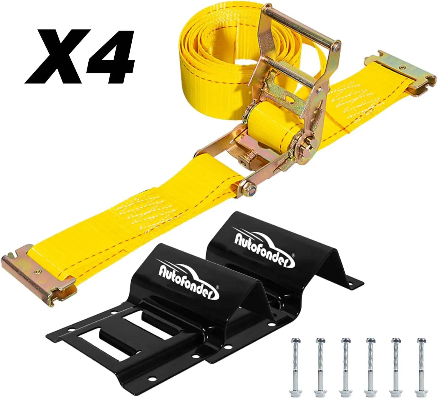 5958lb break strength ultimate heavy duty trailer tire straps system vehicle wheel chock ratchet tie down kit for ATV,UTV,Law