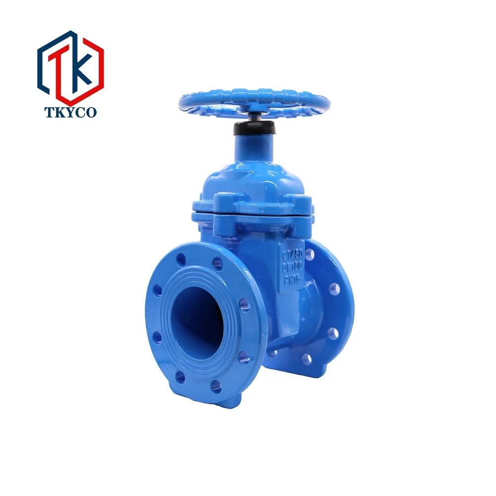 Taike China Factory GB produces ductile iron DN200 cheap elastic seat seal dark rod gate valve, water control valve