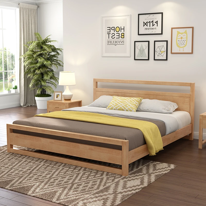 High Standard Furniture Solid Wooden Bed Designs Hot Sale Cheap Modern Furniture Set bedroom set luxury