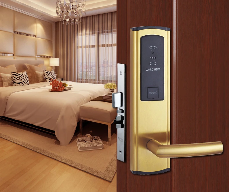 Система RFID карты YGS скольжения электронный цифровой ключ смарт-цена отель дверной замок производитель