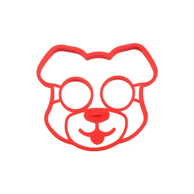 Hot Selling Dog Shape Silicone BPA Free Heat Resistant Homemade DIY Egg Ring Pancake Molds