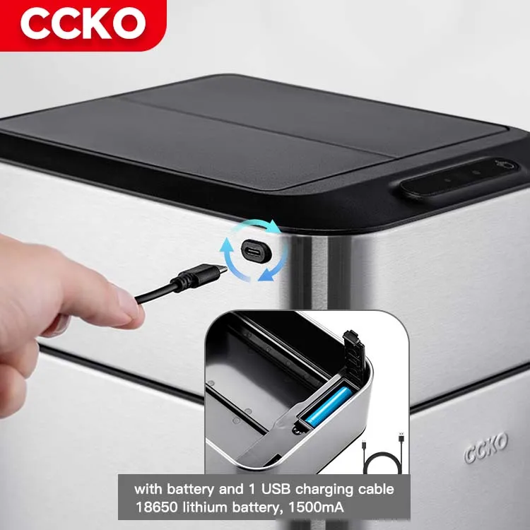 20L/25L Hotel Electric Smart Bin Touchless Garbage Can Self Sealing Sensor Trash Bin Kitchen Automatic Trash Can For Bathroom