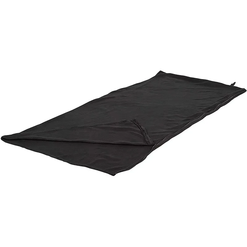 outdoor warm fleece sleeping bags with zipper for sleep sack silk sleeping bag liner