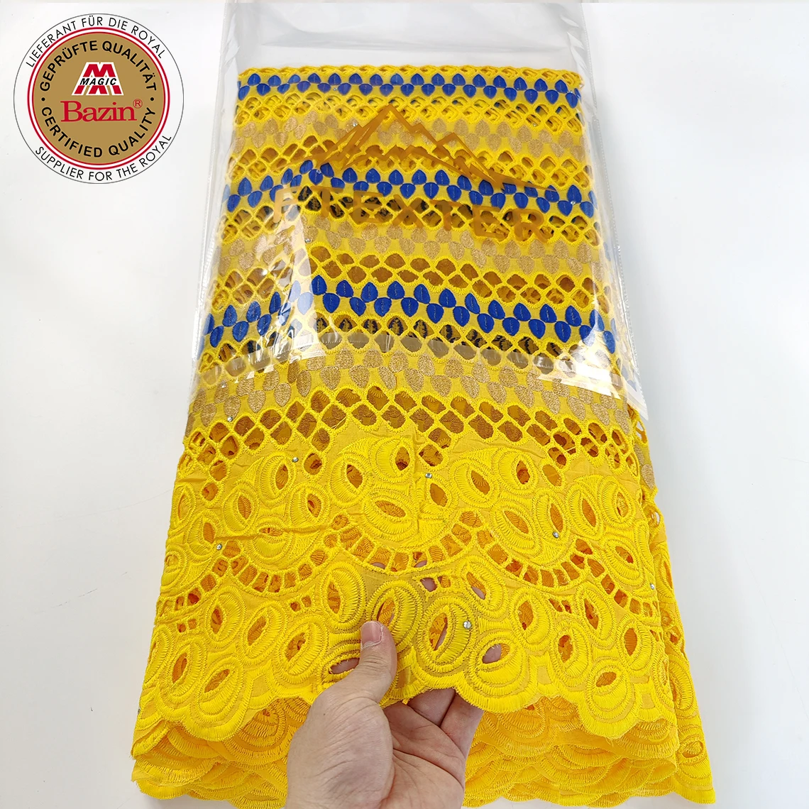 Кружево со стразами 2020 Высококачественная кружевная ткань с вышивкой для индийской Африканской швейной одежды Новая мода 100% хлопок