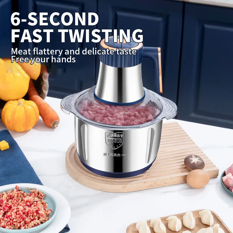Liters Fufu Pounding Yam Machine Pounder Meat Blender 5L Mini Electric Slicer Meat Grinder Machine