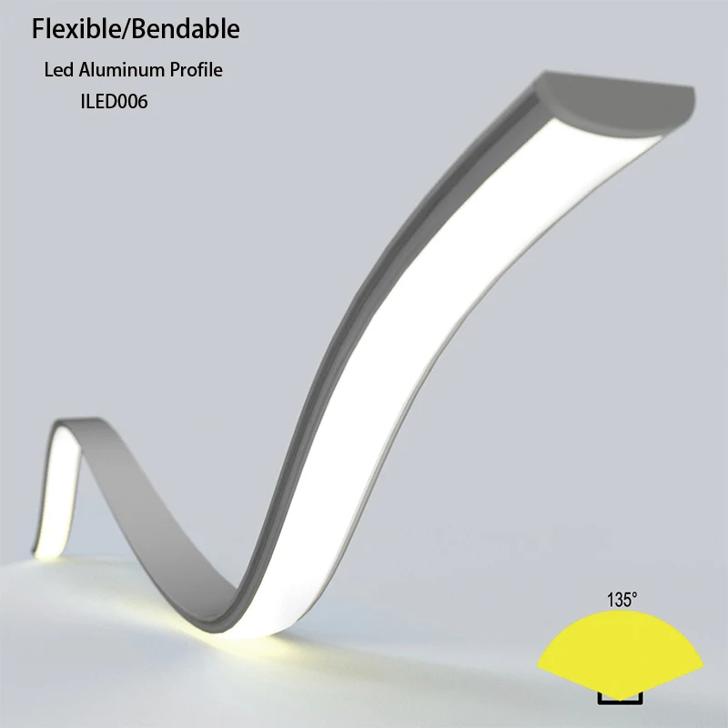 led flexible housing bar bendable aluminum profile led aluminum curved extrusion profile indoor light