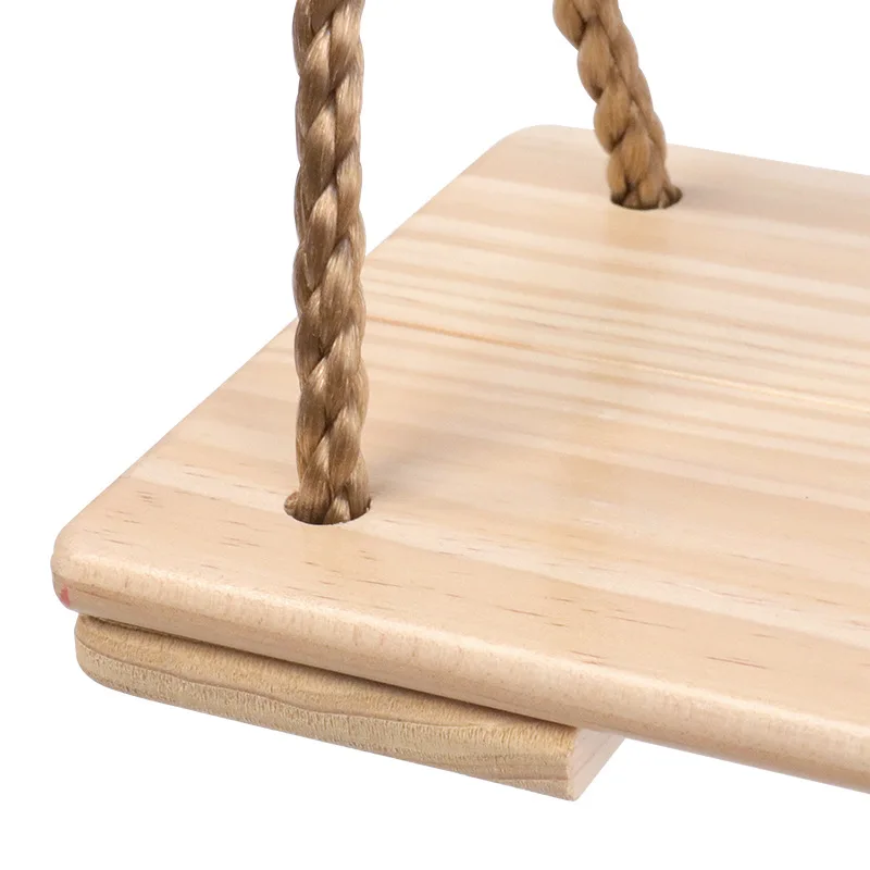 Outdoor Kids Children Swing Garden Play Toys Adjustable Rope Wooden Swing Seat wooden swing set chair