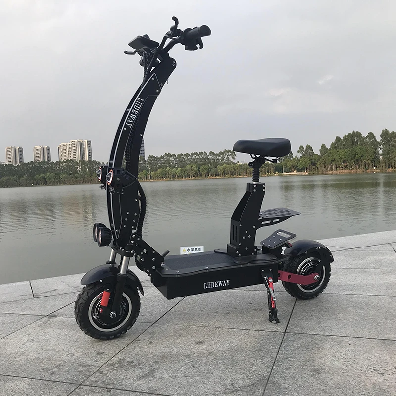 11 дюймов 60 В 20AH Liideway T10 двойной мотор 3000 Вт * 2 внедорожный электрический скутер oem