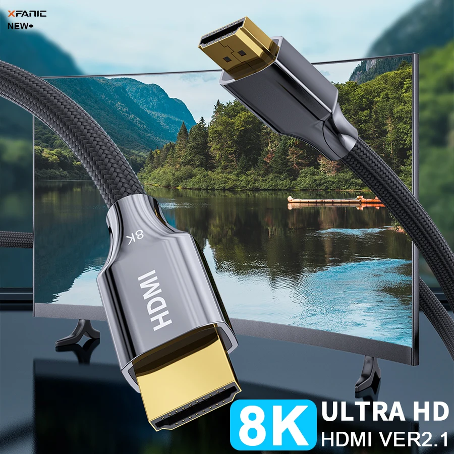 Высокоскоростной позолоченный ТВ HDMI 2 1 кабель плетеный 3 м 8 к 60 Гц 4 3D Ultra HD Видео