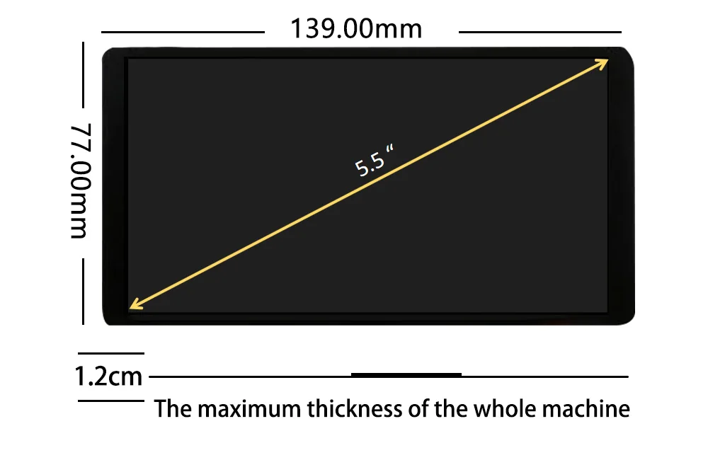 5.5 inch 1920x1080 AMOLED Display Monitor CTP Capacitive Touch Panel Screen LCD Raspberry Pi PS4 Display with Case